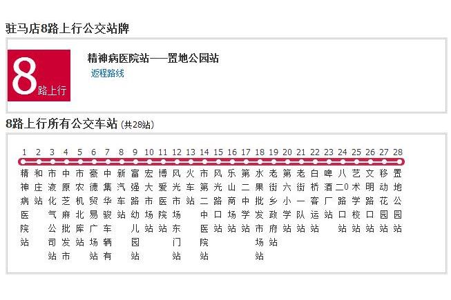 駐馬店公交8路