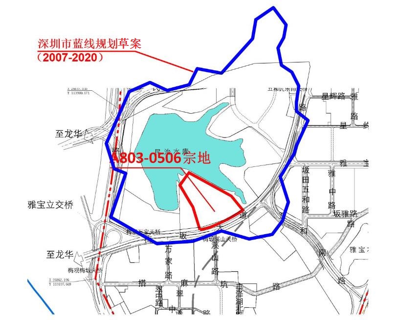 藍線規劃草案與A803-0506地塊