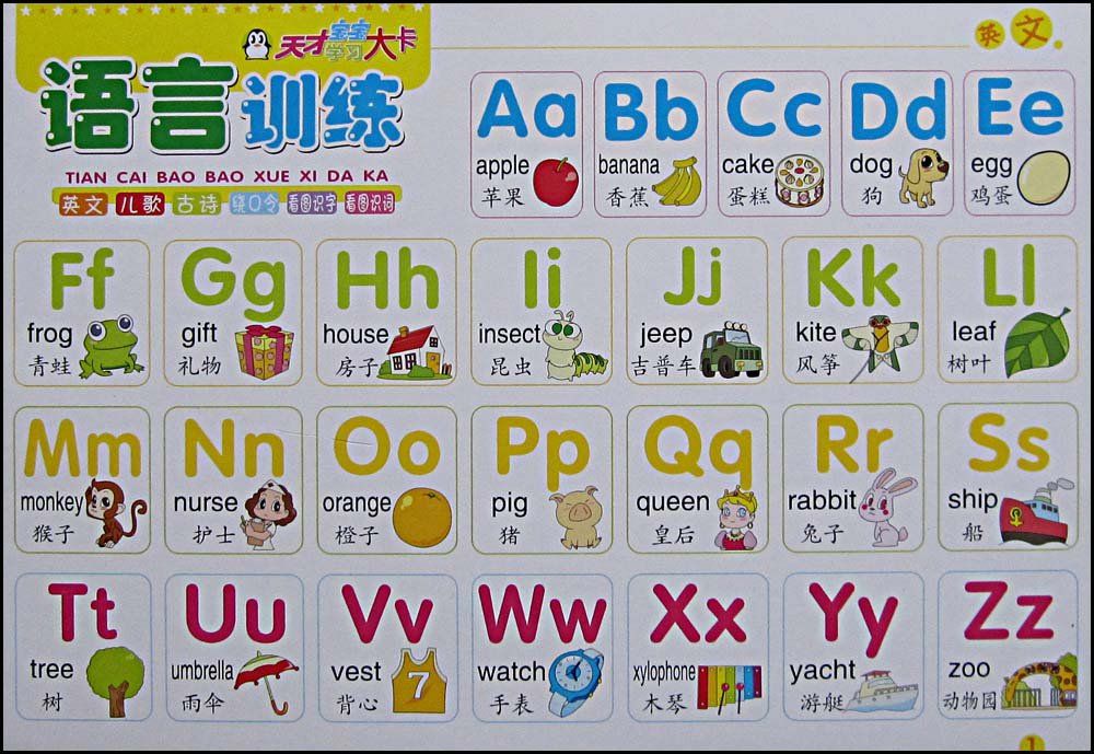 天才寶寶學習大卡：語言訓練