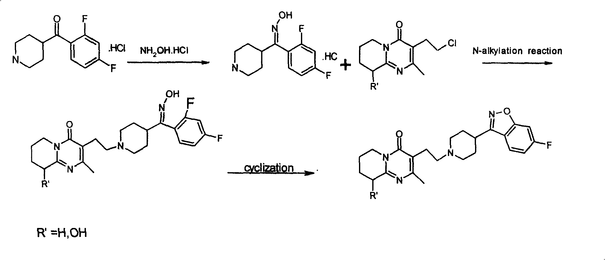 製備苯並異噁唑衍生物的方法及其中間體