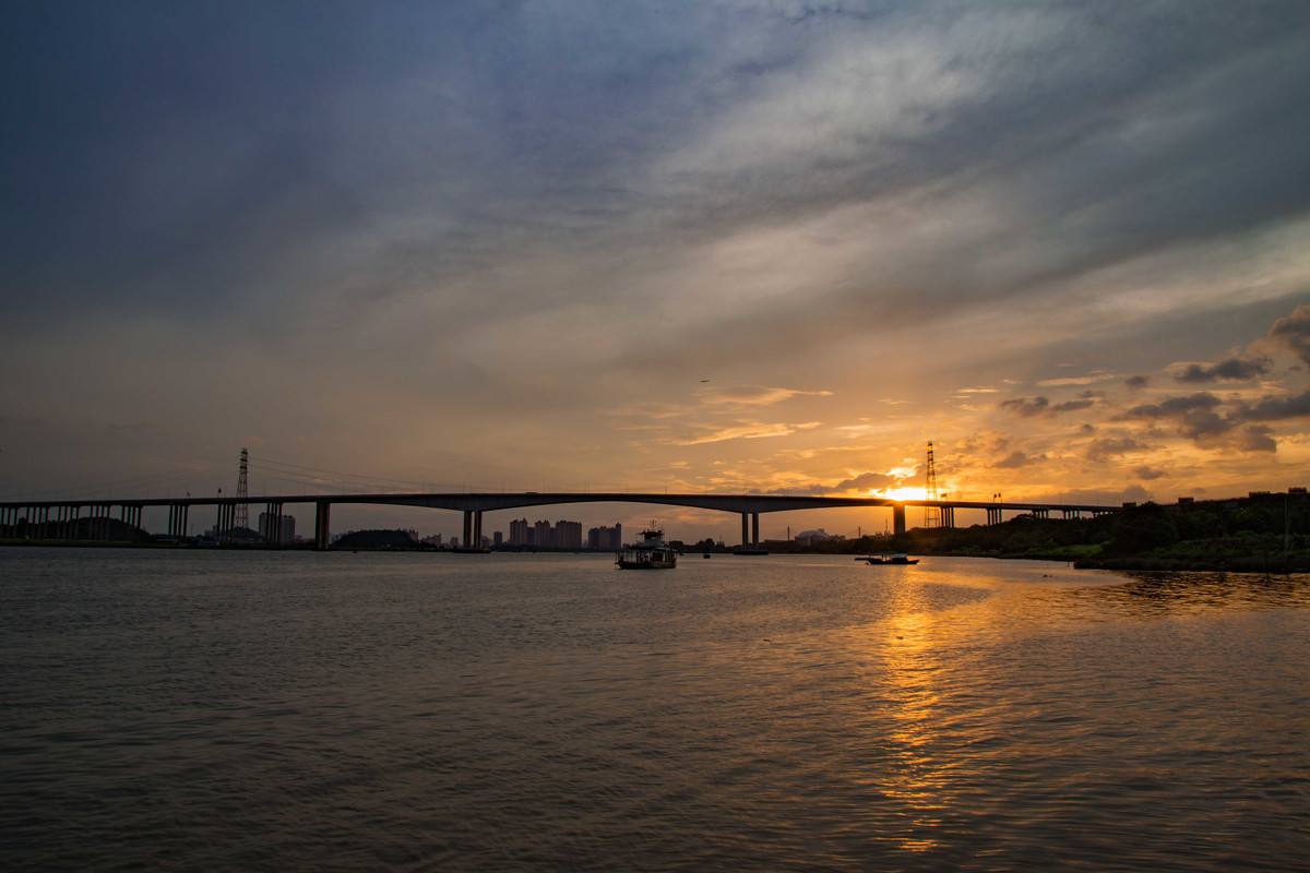 珠江南幹流上的海心崗大橋