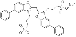 5-苯基-2-[[5-苯基-3-（3-磺丙基）-2(3H)-苯並惡唑亞基]甲基]-3-（3-磺丙基）苯並惡唑翁內鹽鈉鹽