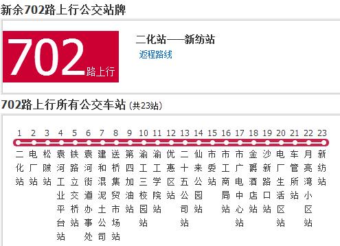 新余公交702路