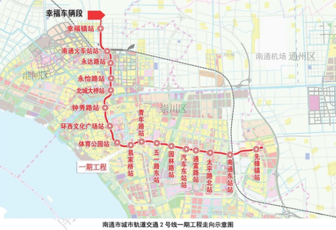 南通市城市軌道交通2號線一期工程環境影響評價第二次公示