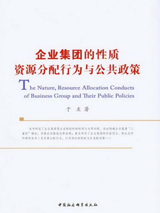 企業集團的性質、資源分配行為與公共政策