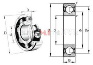 深溝球軸承6210-2ZNR圖紙