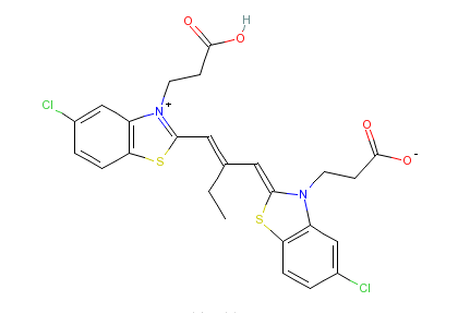 3-（2-羧乙基）-2-[2-[[3-（2-羧乙基）-5-氯-2(3H)-苯並噻唑亞基]亞甲基]-1-丁烯基]-5-氯-苯並噻唑內翁鹽