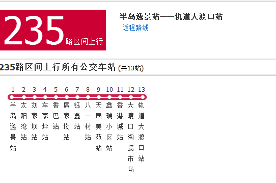 重慶公交235路區間