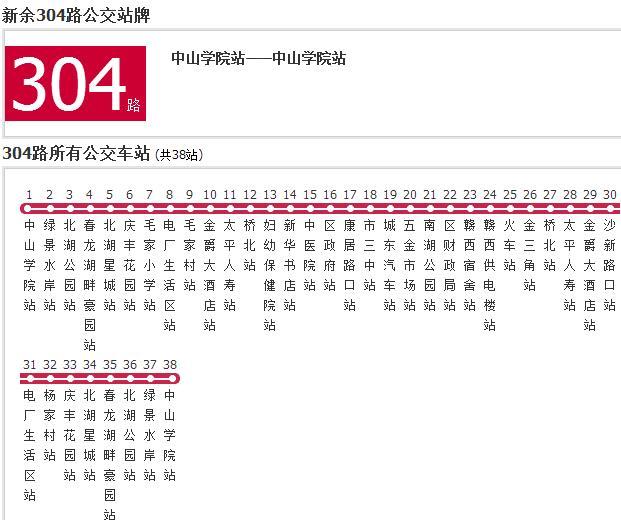 新余公交304路