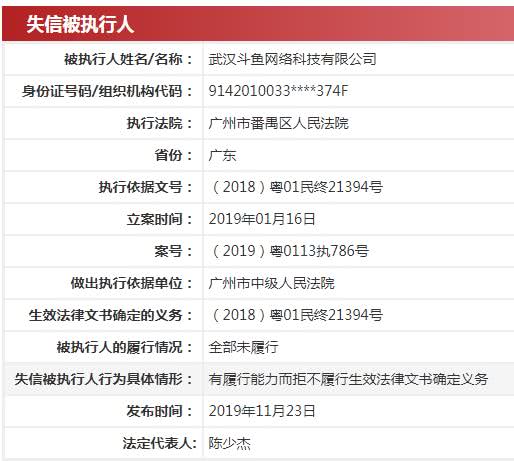 中國執行信息公開網截圖