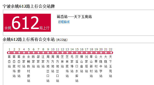 寧波公交餘姚612路