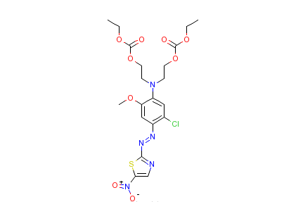 5-氯-N,N-雙[2-（乙氧基碳醯氧基）乙基]-2-甲氧基-4-（5-硝基-1,3-噻唑-2-基偶氮）苯胺