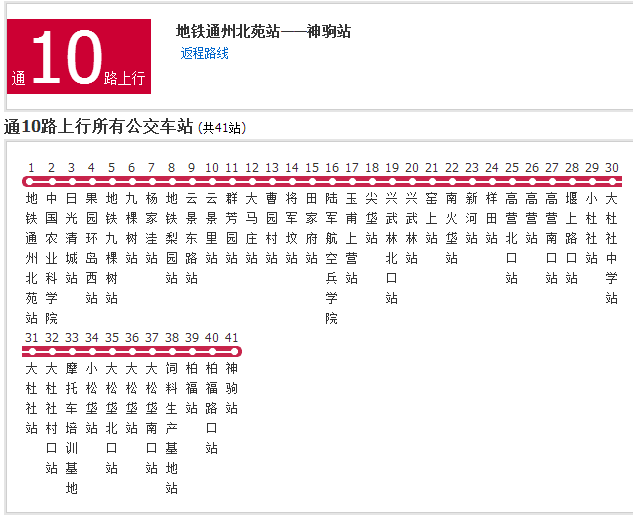 北京公交通10路