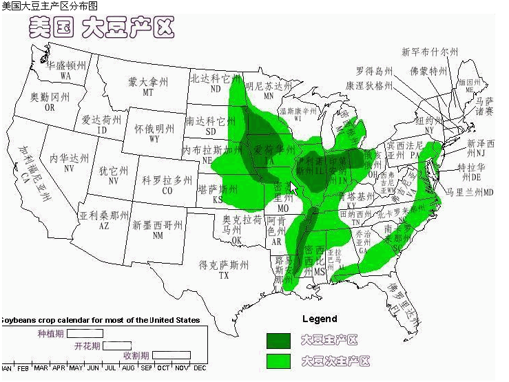 美國農業分布