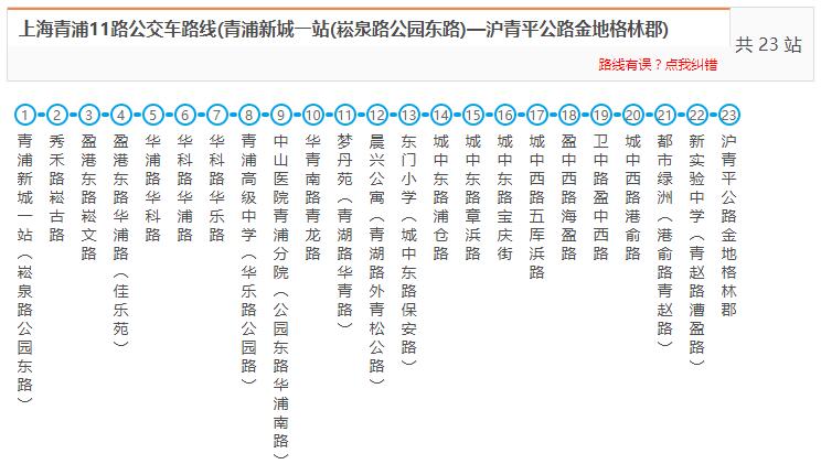 上海公交青浦11路