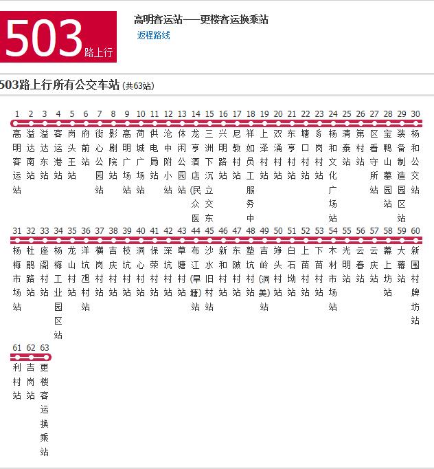 佛山公交503路