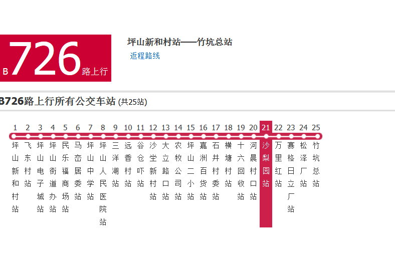 深圳公交B726路