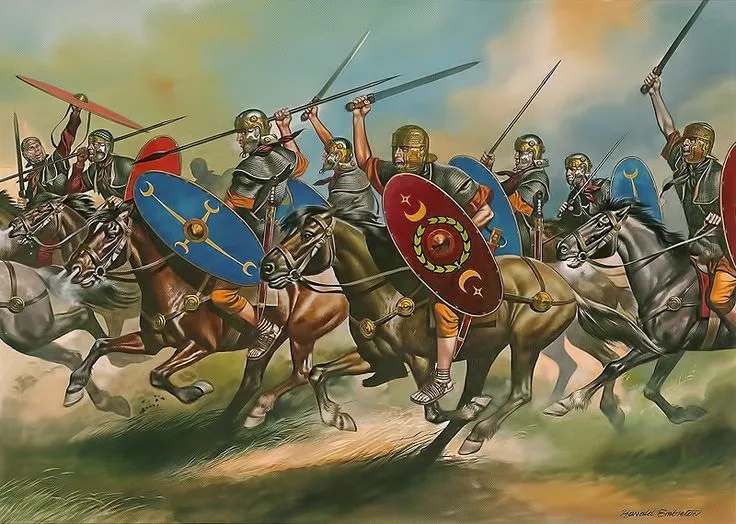 塞維魯軍的騎兵正在追殺敵軍