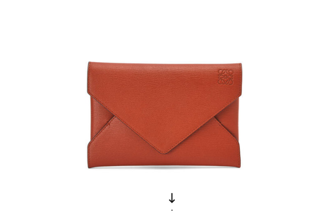 Envelope pouch in goatskin