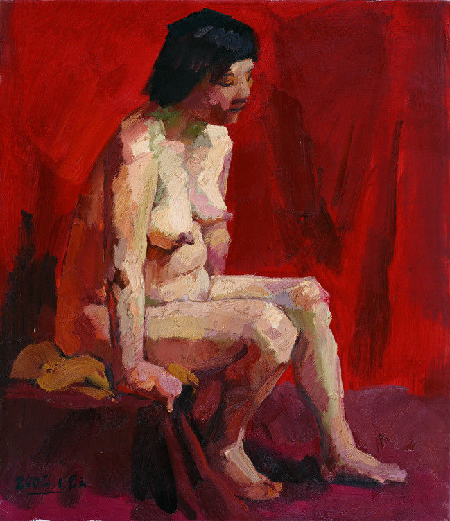 038 赤裸女人四 41x51cm 2002年