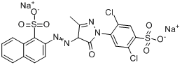 2-[[1-（2,5-二氯-4-磺苯基）-4,5-二氫-3-甲基-5-氧代-1H-吡唑-4-基]偶氮]-1-萘磺酸二鈉鹽(9CL)