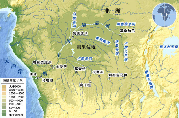 剛果河流域圖