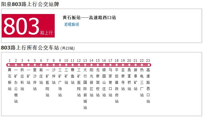 陽泉公交803路