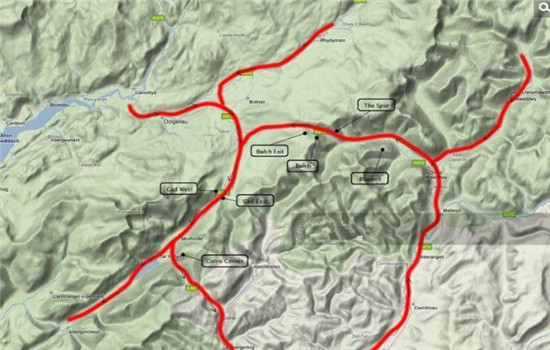 低空突防飛行訓練路線示意圖