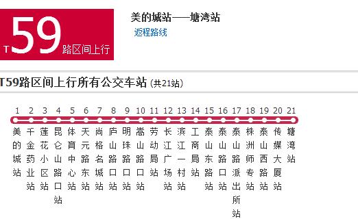 株洲公交T59路區間