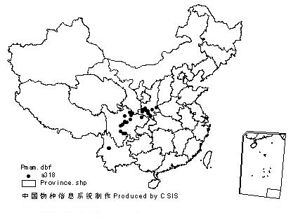 分布範圍或標本記錄點圖