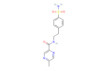 2-[4-氨基磺醯-苯基]-乙基-5-甲基吡嗪甲醯胺