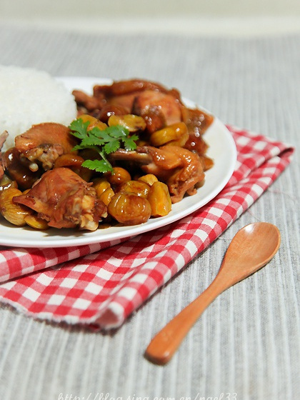 板栗燒雞肉飯