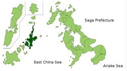 新上五島町在日本長崎縣的位置
