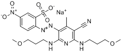 2-[[5-氰基-2,6-雙[（3-甲氧基丙基）胺基]-4-甲基-3-吡啶基]偶氮]-5-硝基苯磺酸鈉