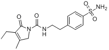 4-[2-（3-乙基-4-甲基-2-氧代-3-吡咯啉-1-甲醯胺基）乙基]-苯磺醯胺