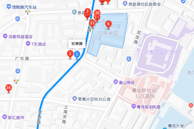 甘肅路（單號）