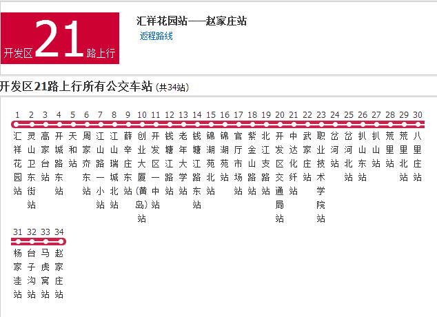 青島公交開發區21路