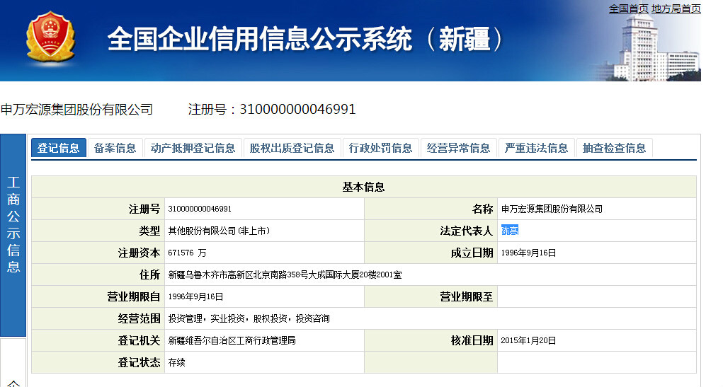 申萬宏源集團股份有限公司