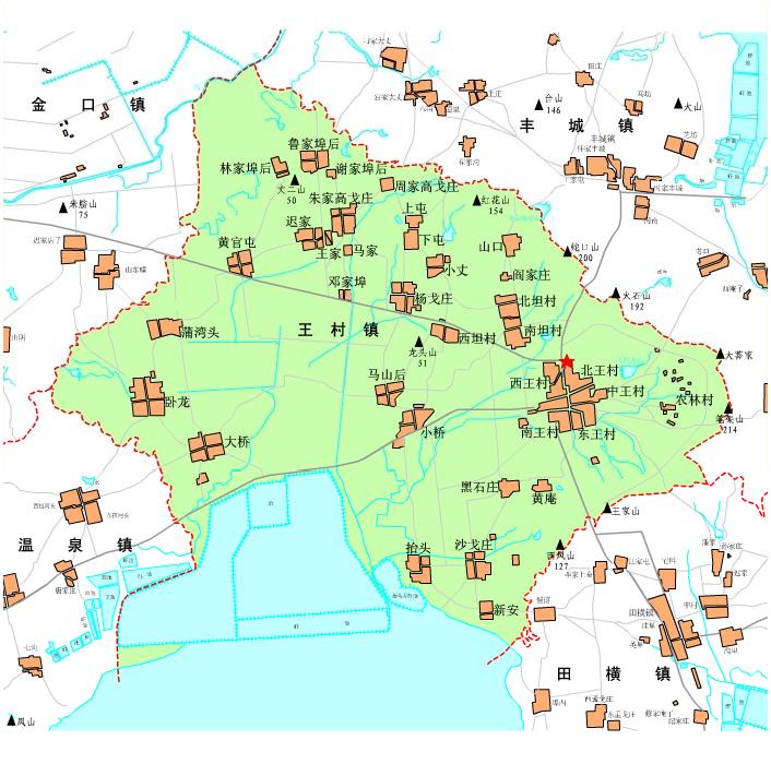 王村鎮下轄村居地理位置