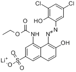 5-[（3,5-二氯-2-羥基苯基）偶氮]-4-[（乙氧基羰基）氨基]-6-羥基-2-萘磺酸鋰