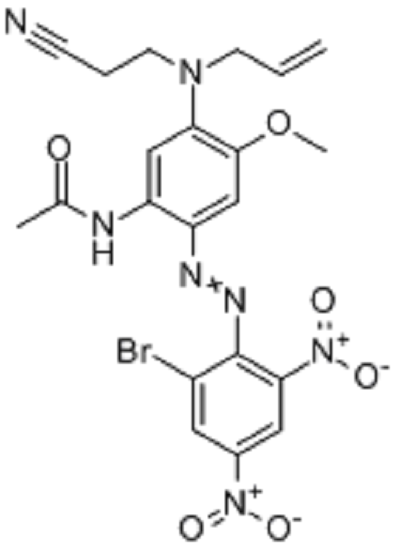 N-[2-（2-溴代-4,6-二硝基苯偶氮基）-5-[（2-氰基乙基）-2-丙烯基氨基]-4-甲氧基苯基]乙醯胺