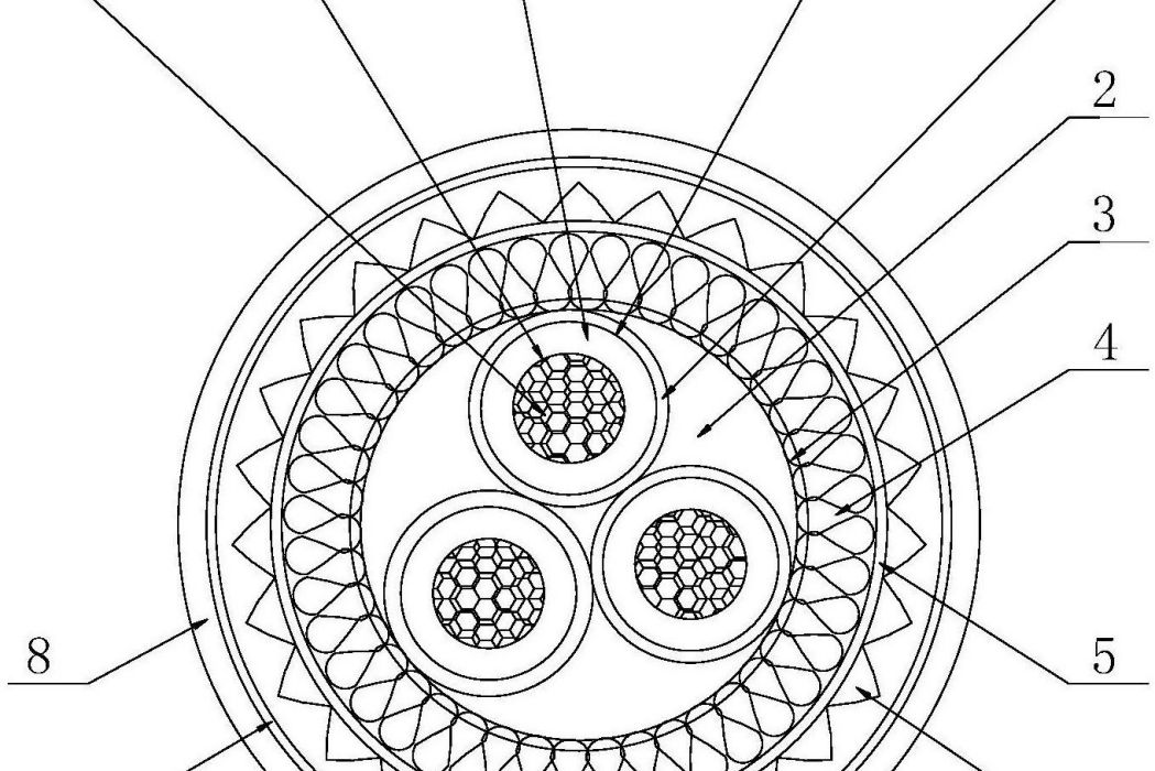 具有梯級釋水降溫結構的防火電纜