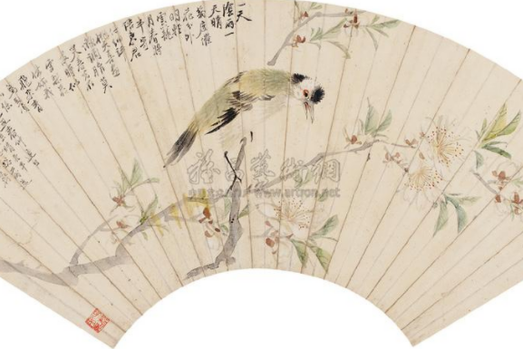 桃花青鳥圖