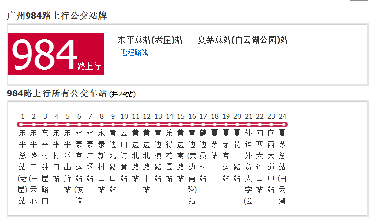 廣州公交984路