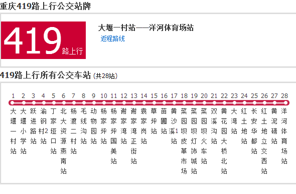 重慶公交419路