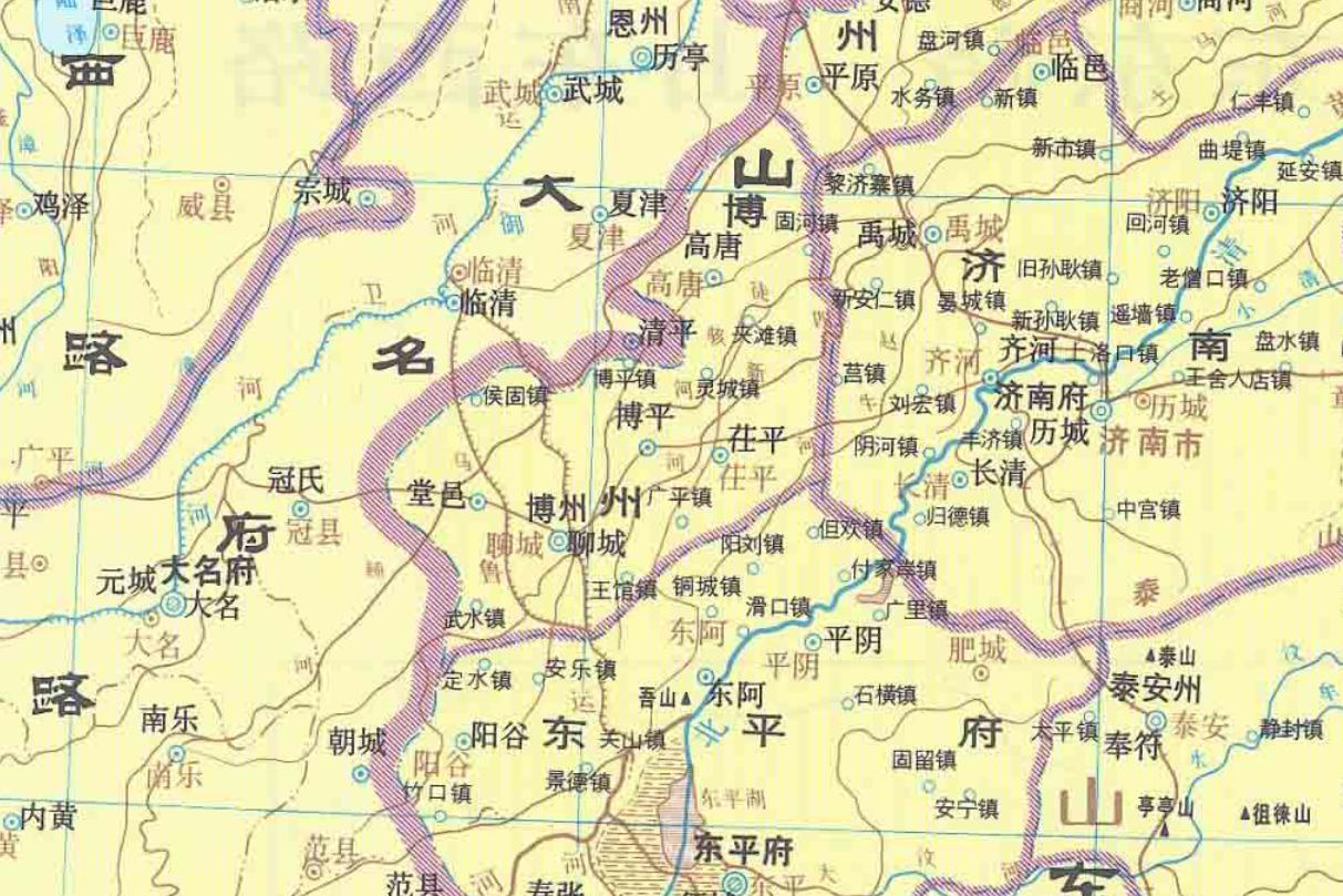 金代山東西路博州轄境圖