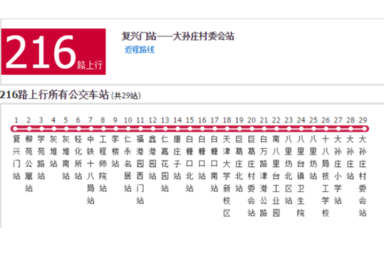 天津公交216路