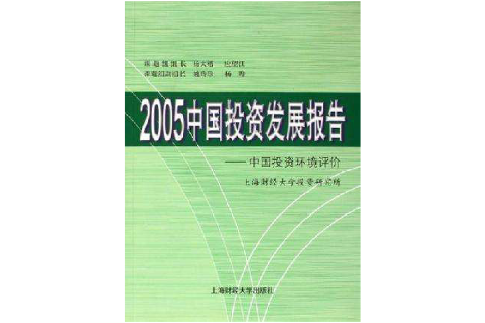 2005中國投資發展報告