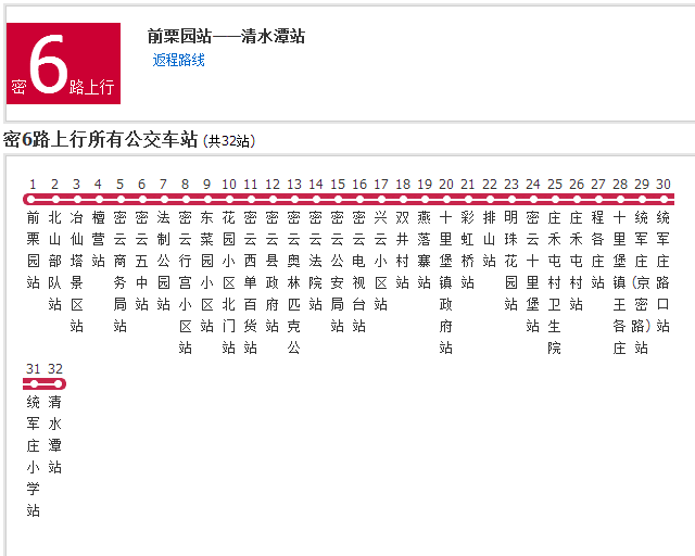 北京公交密6路