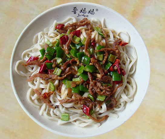 尖椒肉絲麵